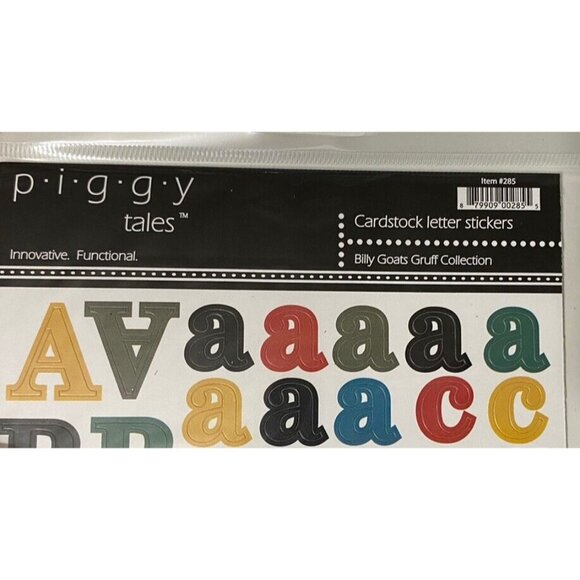 Piggy Tales Alphabet Stickers & Bicycles Rub Ons Card Making Scrapbooking - Picture 2 of 6